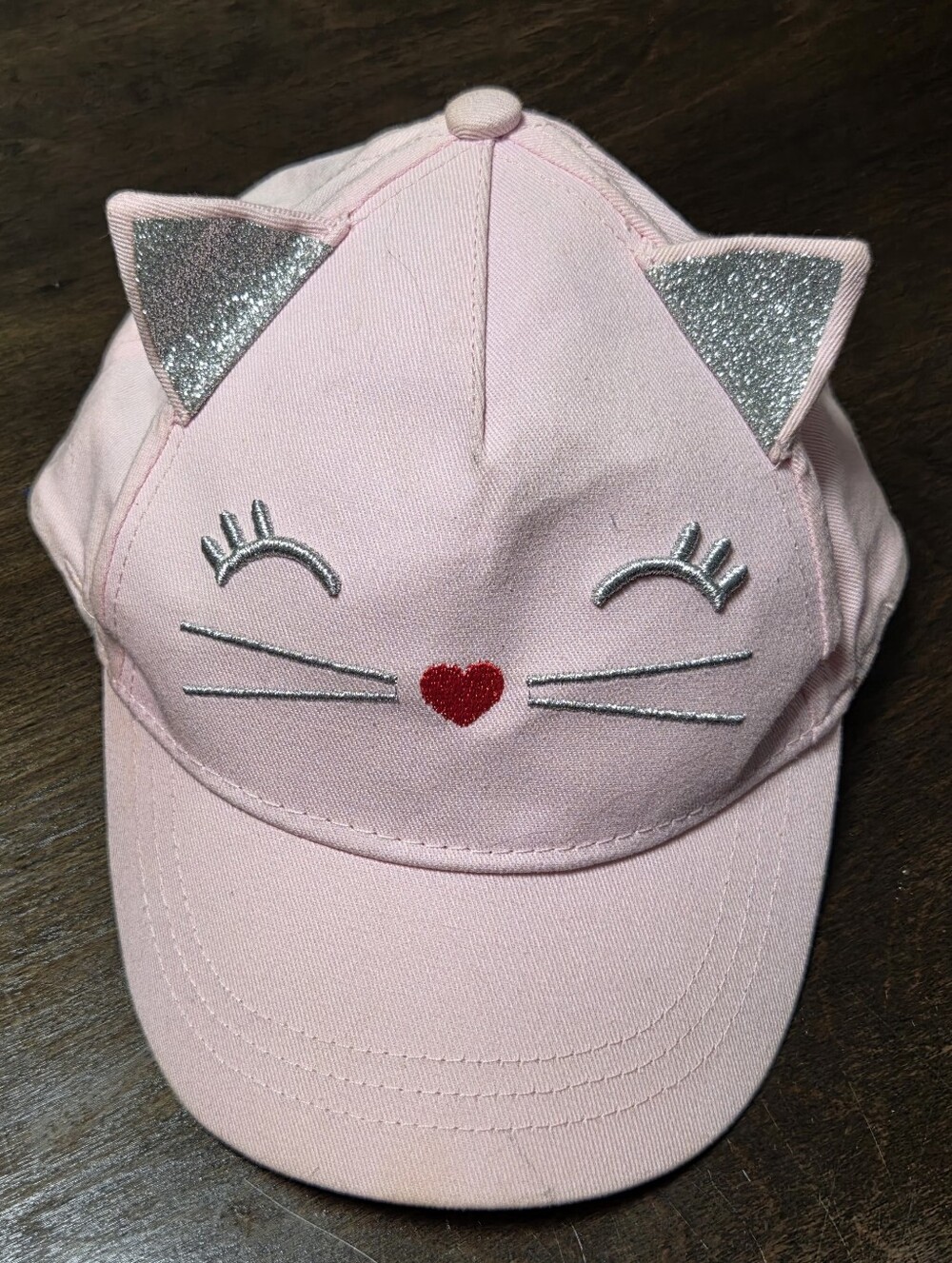 H&M Kids Pink Cat Ear Baseball Cap for 4-8Y